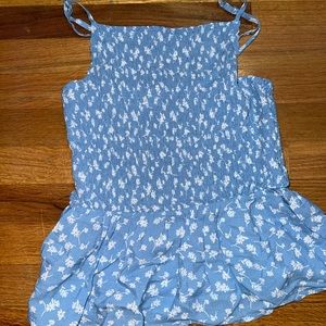 Blue flowered blouse